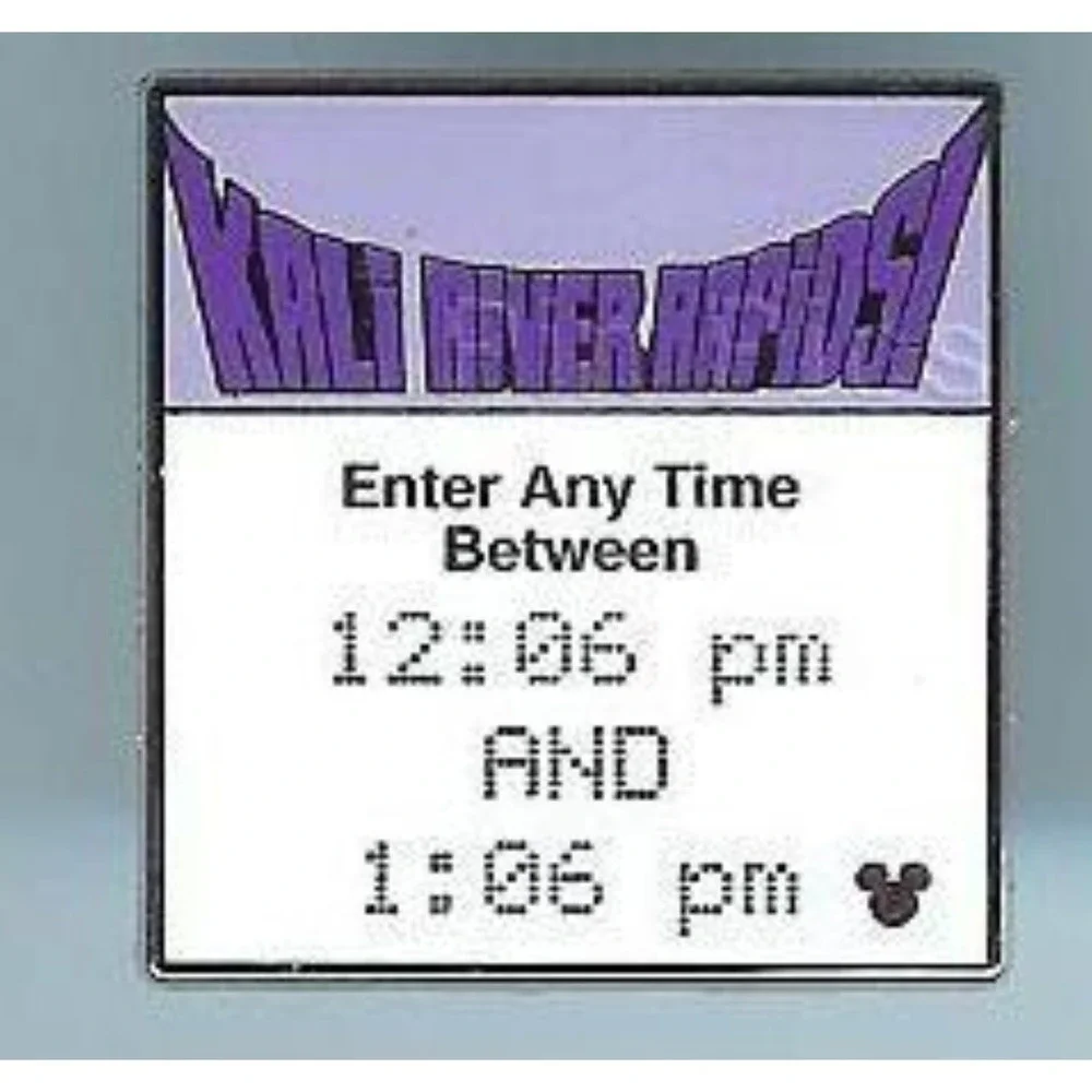 Disney Pin Kali River Rapids Fast Pass‎ Series WDW Hidden Mickey Silver 67197